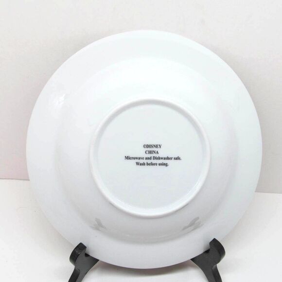 Disney Alice in Wonderland White Rabbit Rimmed Soup Bowl Excellent condition 9" - Picture 3 of 10